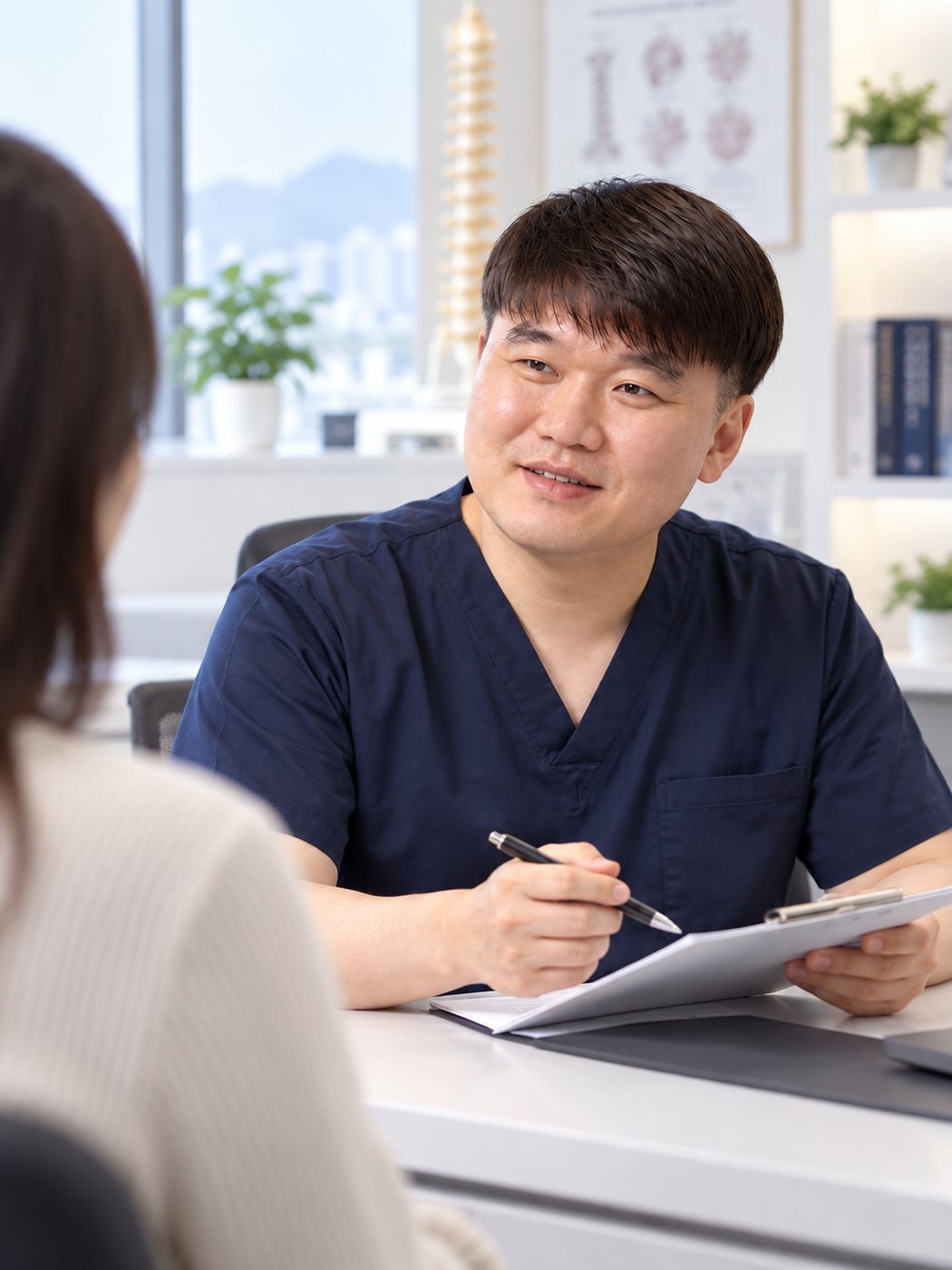 치료 전에는 현재 건강 상태와<br>피부, 감각 상태를 알려주세요.