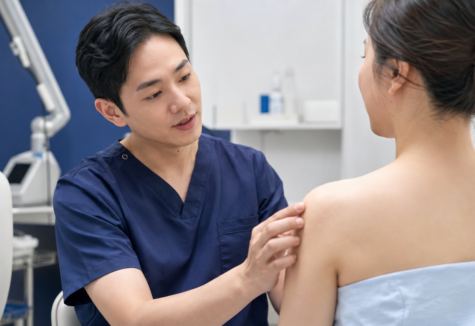 냉각분사에도 피부 반응과<br>주의사항이 있습니다.