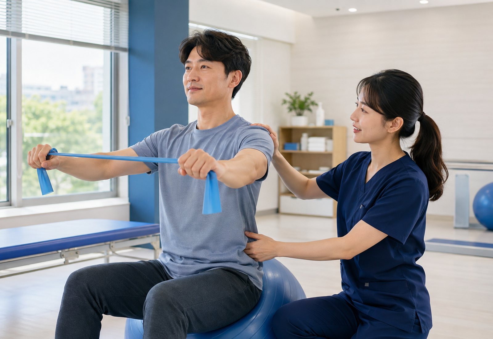 치료실 밖에서의 움직임도<br>치료 과정의 일부입니다.