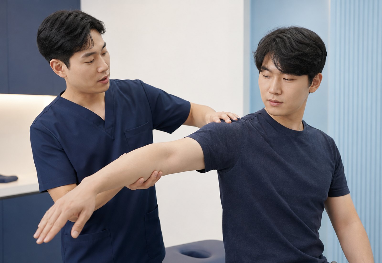 도화신경외과는 분사보다<br>진단과 움직임 평가를 먼저 봅니다.